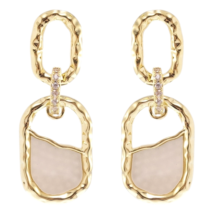 Сережки Xuping QQMM Позолота 14K пусети Підвіски з перламутровими вставками фото №1