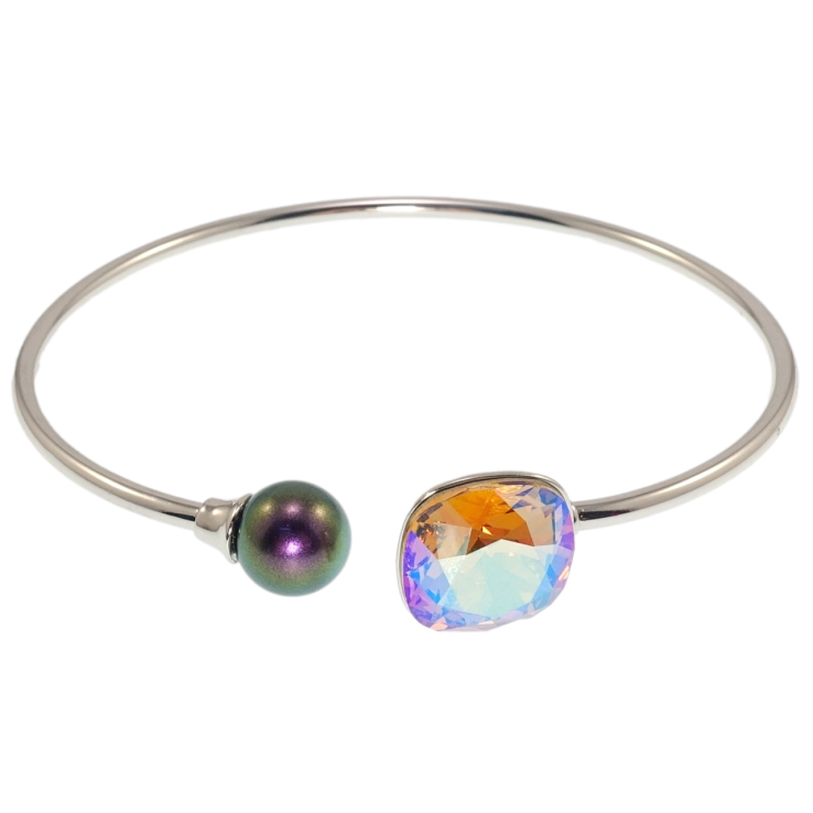 Браслет Xuping колір Родій з кр-ми Swarovski Кристал Light Colorado Topaz Shimmer ø 5.7см фото №24