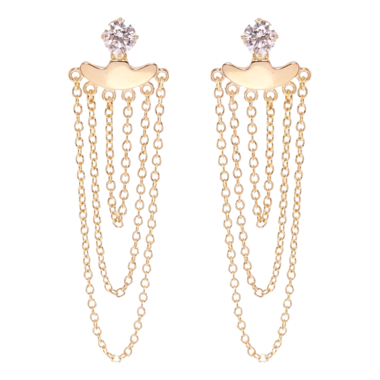 Серьги Xuping QQMM Позолота 18K пусеты Подвески из цепочек фото №1