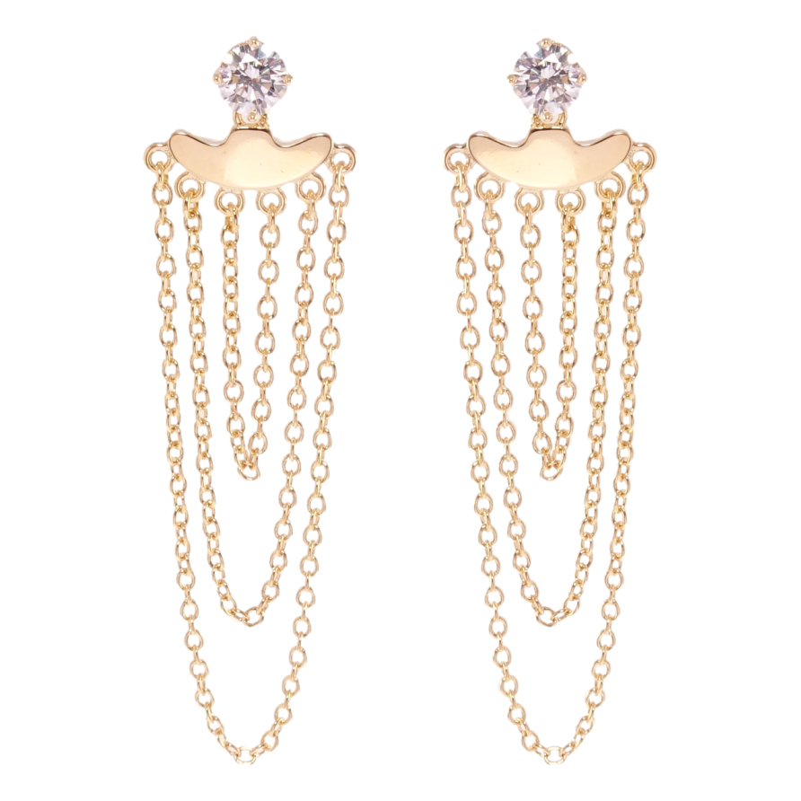 Серьги Xuping QQMM Позолота 18K пусеты Подвески из цепочек фото №1