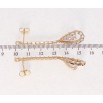 Серьги Xuping QQMM Позолота 18K пусеты Кристальные подвески фото №2