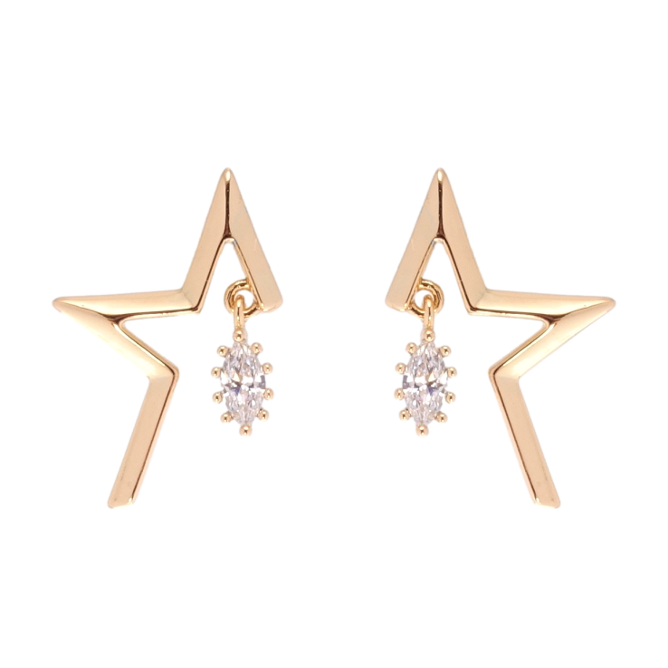 Серьги Xuping QQMM Позолота 18K пусеты Звезды фото №13