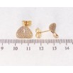 Сережки Xuping QQMM Позолота 18K пусети Інкрустація цирконієм фото №2