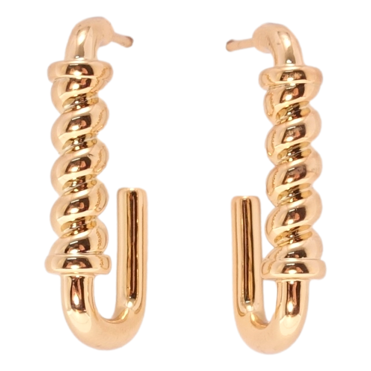 Серьги Xuping QQMM Позолота 18K пусеты Дуги фото №14