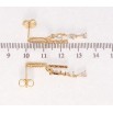 Серьги Xuping JEAN GOUJON Позолота 18K пусеты Инкрустация цирконием фото №2