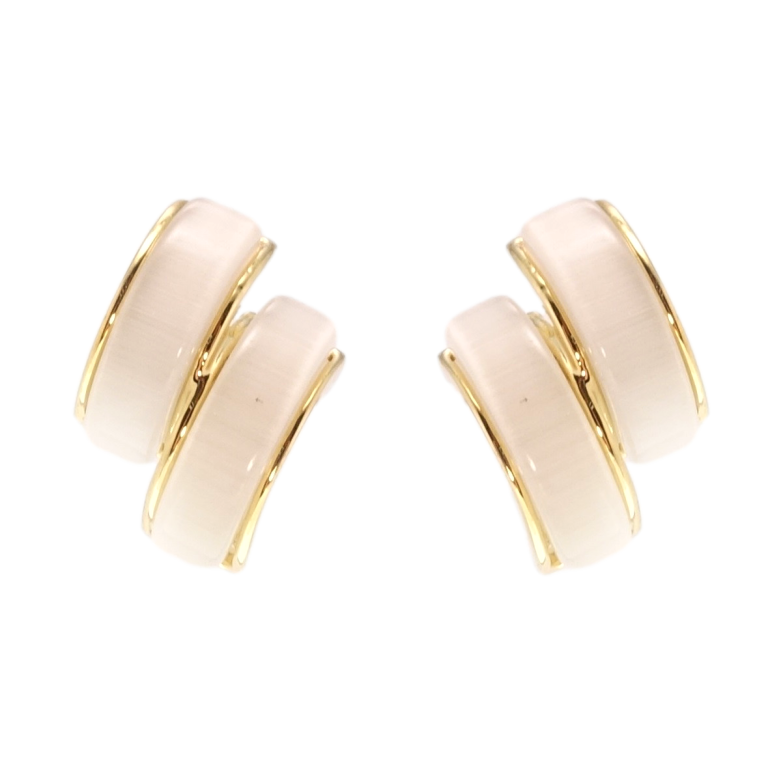 Серьги Xuping JEAN GOUJON Позолота 14K пусеты Перламутровые вставки фото №1