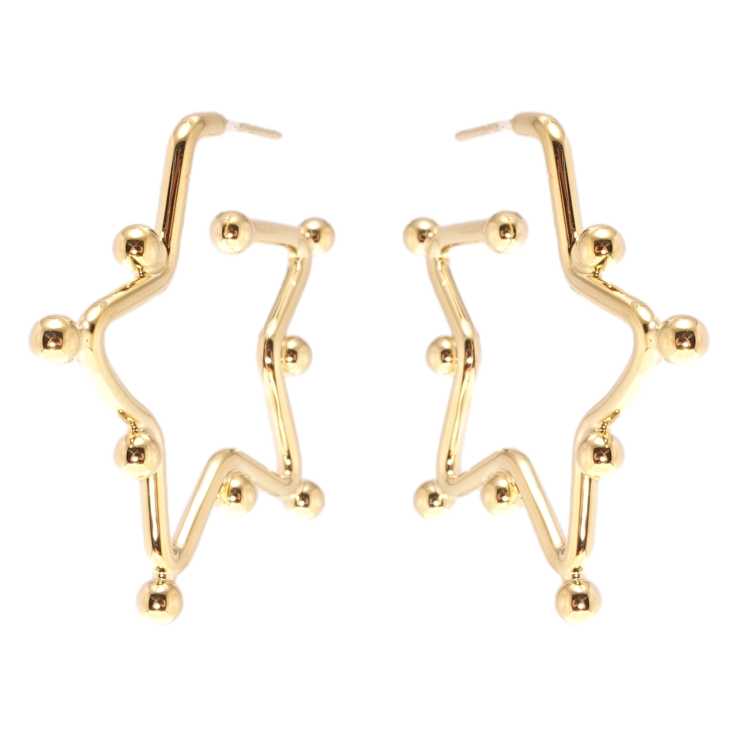 Сережки Xuping JEAN GOUJON Позолота 14K пусети Зірки фото №10