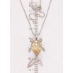 Кулон Xuping колір Родій з кр-ми Swarovski на ланцюжку Рибка кристал Golden Shadow довжина 42,44,46см х 1мм фото №2