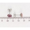 Сережки Xuping колір Родій з кристалами Swarovski пусети Кристали Amethyst 8х8мм фото №2
