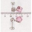 Сережки Xuping колір Родій з кристалами Swarovski пусети Кристали Rose фото №2