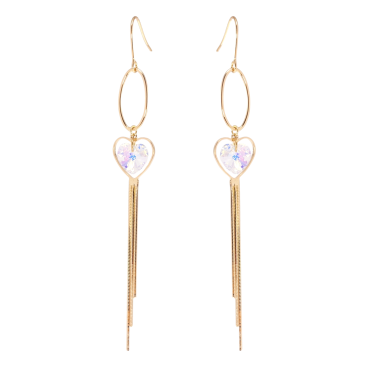 Сережки Xuping колір 18K з кристалами Swarovski французький замок Підвіски з кристалами Shimmer фото №17