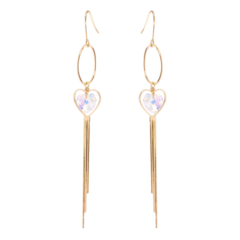 Сережки Xuping колір 18K з кристалами Swarovski французький замок Підвіски з кристалами Shimmer фото №1