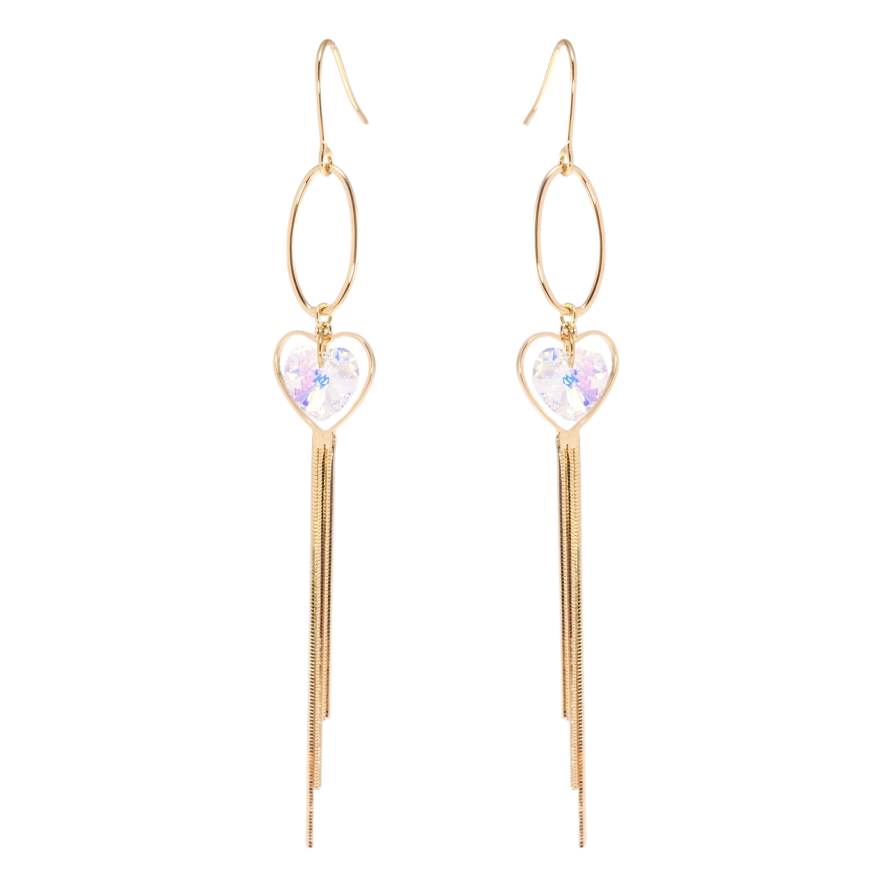 Сережки Xuping колір 18K з кристалами Swarovski французький замок Підвіски з кристалами Shimmer фото №1