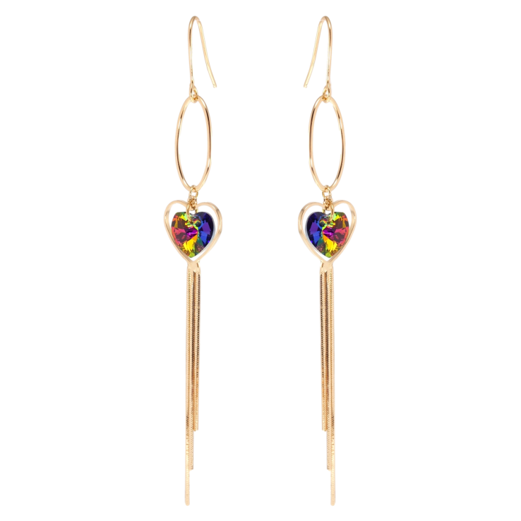 Сережки Xuping колір 18K з кристалами Swarovski французький замок Підвіски з кристалами Vitrail Medium фото №15