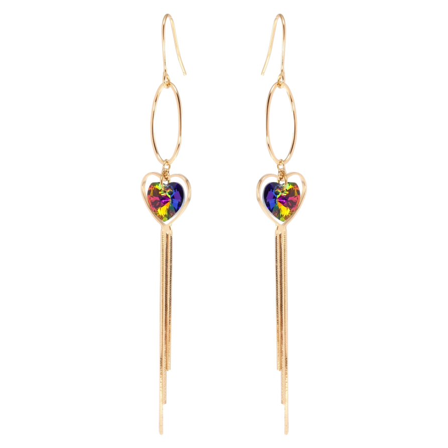 Сережки Xuping колір 18K з кристалами Swarovski французький замок Підвіски з кристалами Vitrail Medium фото №1