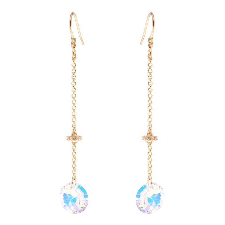 Серьги Xuping цвет 18K с кристаллами Swarovski французский замок Подвески с кристаллами Shimmer фото №1