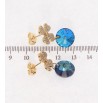 Серьги Xuping цвет 18K с кристаллами Swarovski пусеты Цветочки с кристаллами Capri Blue фото №2