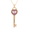 Кулон Xuping колір 18K з кр-ми Swarovski на ланцюжку "Ключик з кристалом Antique Pink" довжина 40-44см х 1мм фото №2