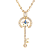 Кулон Xuping колір 18K з кр-ми Swarovski на ланцюжку "Ключик з кристалом АВ" довжина 40-45см х 1мм фото №2