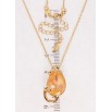 Кулон Xuping колір 18K з кр-ми Swarovski на ланцюжку Мишка кристал Peach Delite довжина 40-45см х 1мм фото №2
