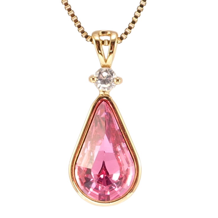 Кулон Xuping цвет 18K с кр-ми Swarovski на цепочке Кристалл Rose длина 40-45см х 1мм фото №18