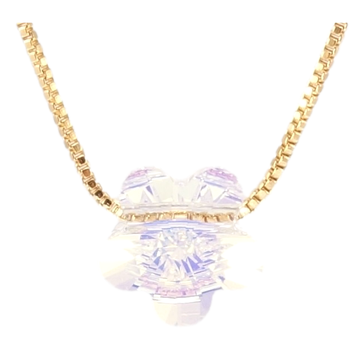 Кулон Xuping колір 18K з кр-ми Swarovski на ланцюжку Кристальна квітка Shimmer довжина 40-45см х 1мм фото №8