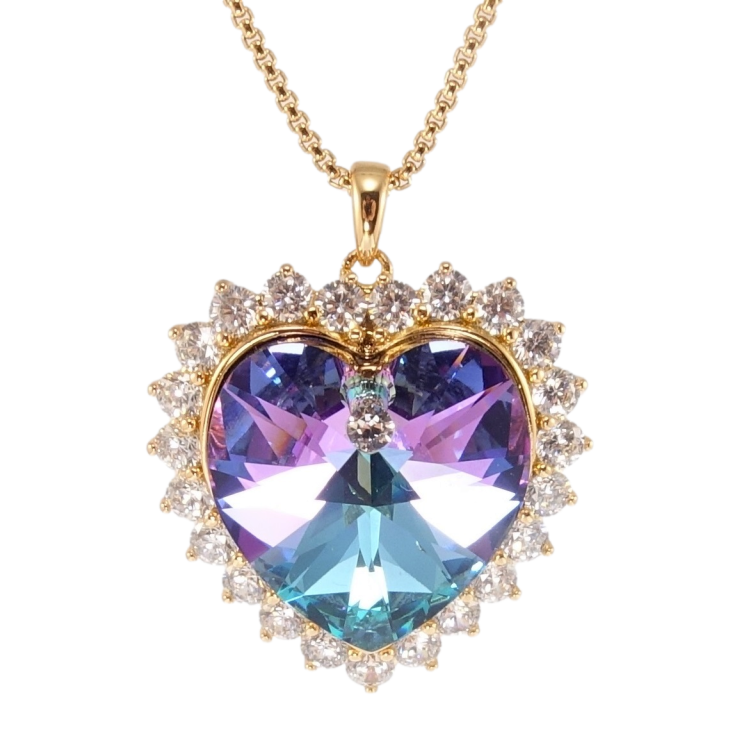 Кулон Xuping колір 18K з кр-ми Swarovski на ланцюжку Кристальне серце Paradise Shine довжина 40-45см х 1мм фото №19