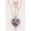 Кулон Xuping колір 18K з кр-ми Swarovski на ланцюжку Кристальне серце Paradise Shine довжина 40-45см х 1мм фото №2