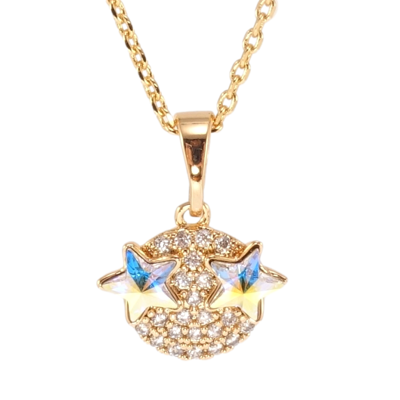 Кулон Xuping цвет 18K с кр-ми Swarovski на цепочке Звезды кристаллы АВ длина 39-44см х 1мм фото №1