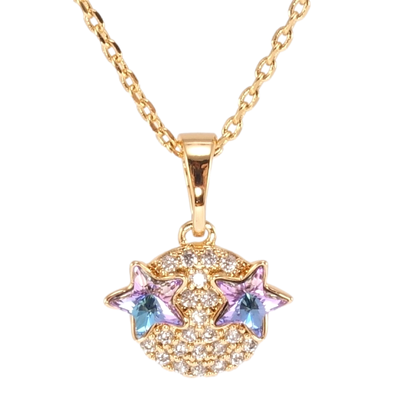 Кулон Xuping колір 18K з кр-ми Swarovski на ланцюжку Зірки кристали Paradise Shine довжина 39-44см х 1мм фото №1