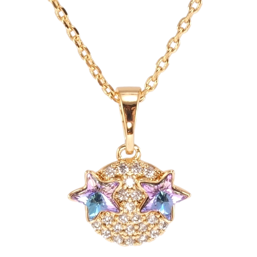 Кулон Xuping колір 18K з кр-ми Swarovski на ланцюжку Зірки кристали Paradise Shine довжина 39-44см х 1мм фото №1