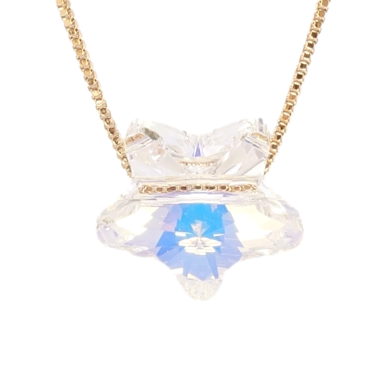 Кулон Xuping цвет 18K с кр-ми Swarovski на цепочке Кристальная звезда Shimmer длина 40-45см х 1мм фото №1