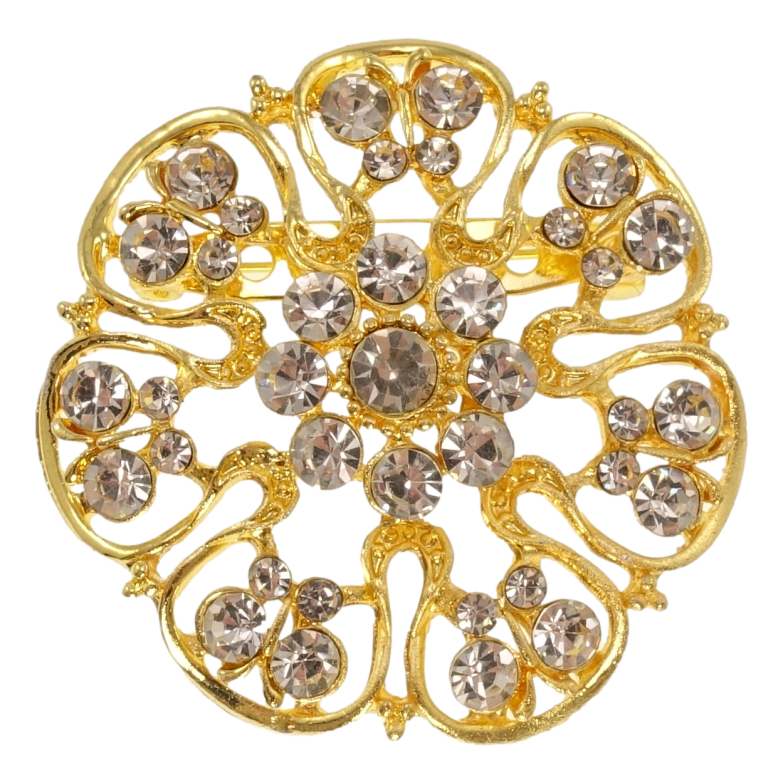 Брошка Квітка зі страз фото №13