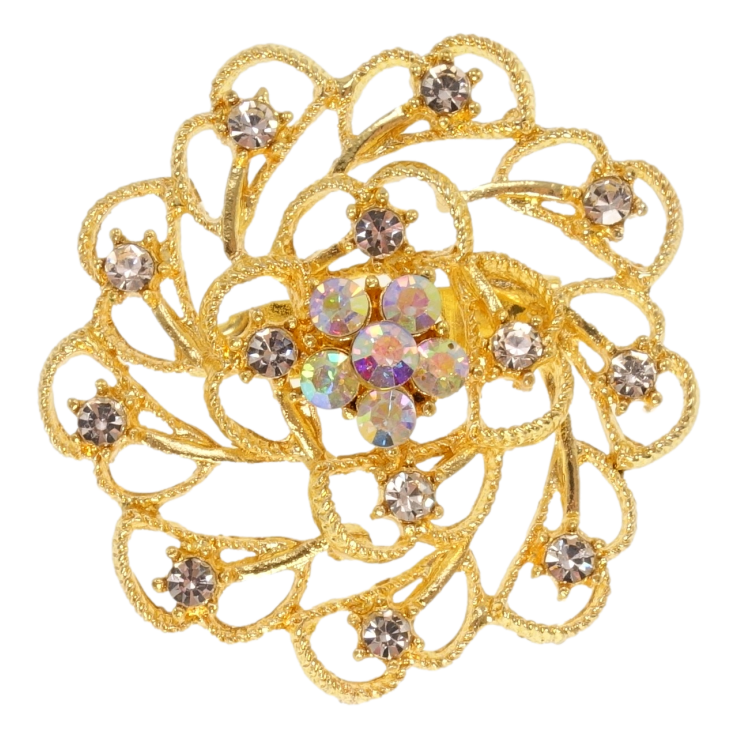 Брошка Квітка зі стразами фото №17