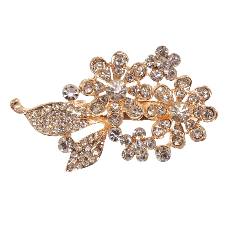 Брошка Квіткова композиція зі стразами фото №1