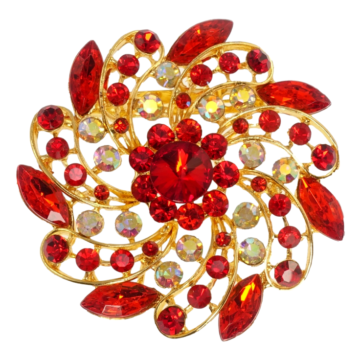 Брошь Красный Цветок фото №11