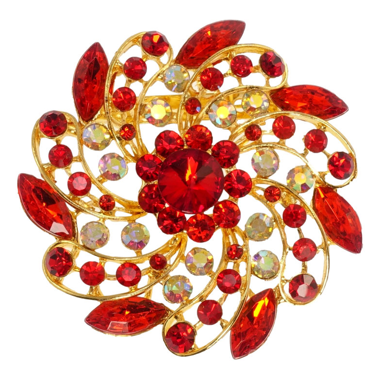 Брошь Красный Цветок фото №1