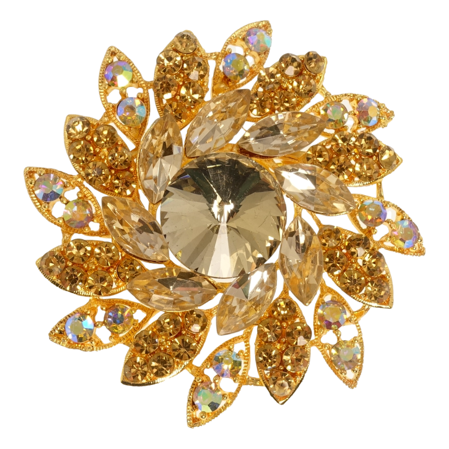 Брошка Золотиста Квітка фото №1