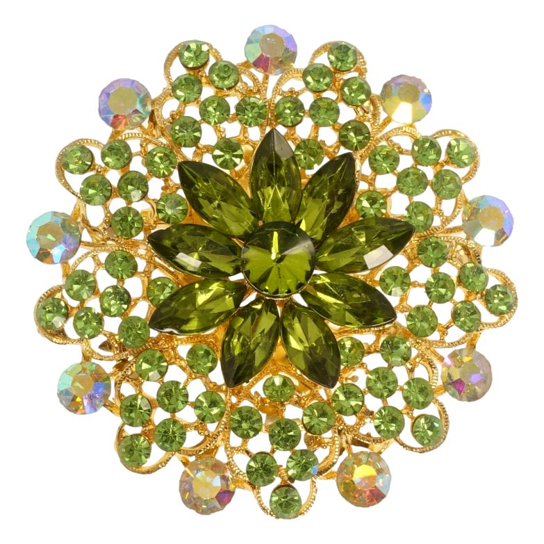 Брошка Зелена Квітка фото №3