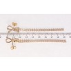 Серьги Xuping Позолота 18K пусеты Бантики с дорожками циркония фото №2