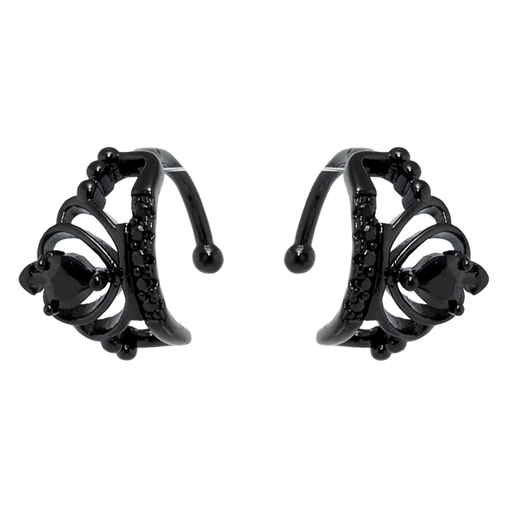 Сережки Xuping Позолота Black (чорне золото) Сердечки з фіанітом фото №12 Сережки Xuping Позолота Black (чорне золото) Сердечки з фіанітом фото №12