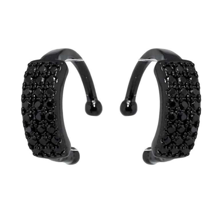 Сережки Xuping Позолота Black (чорне золото) кафи Класика з цирконієм фото №9