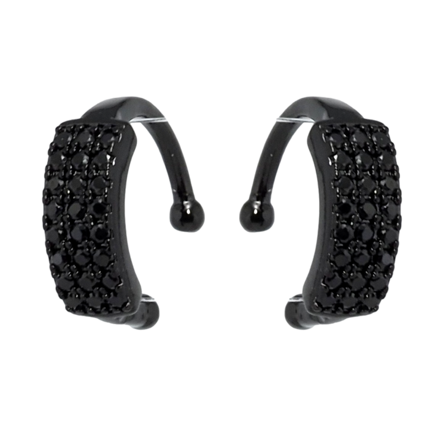 Сережки Xuping Позолота Black (чорне золото) кафи Класика з цирконієм фото №1