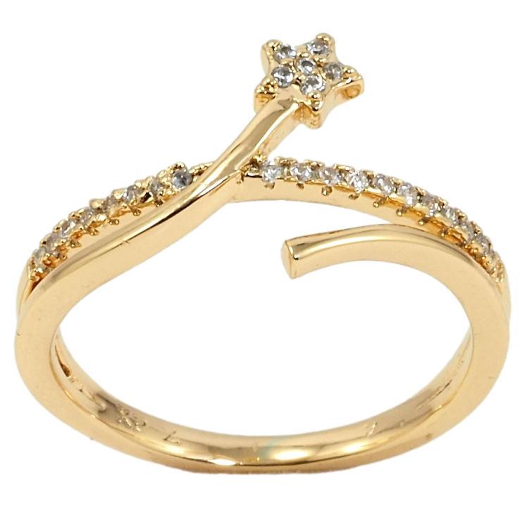 Каблучка Xuping Позолота 18K Зірочка фото №4