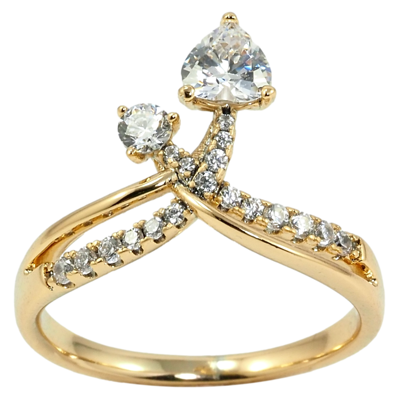 Каблучка Xuping Позолота 18K Інкрустація цирконієм фото №1 Каблучка Xuping Позолота 18K Інкрустація цирконієм фото №1