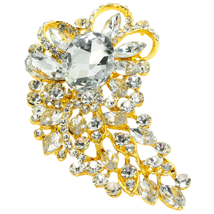 Брошь Орнамент со стразами фото №11