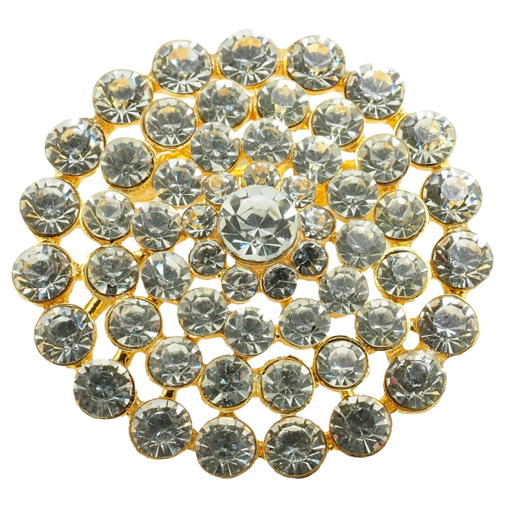 Брошка Квітка зі страз фото №9