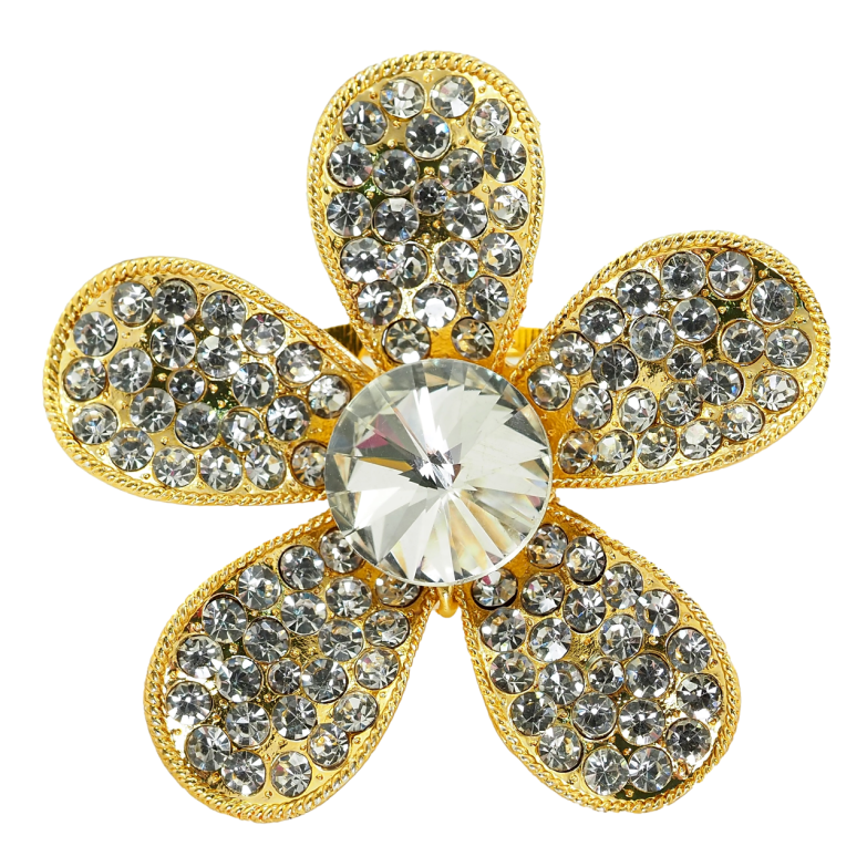 Брошка Квітка зі страз фото №1