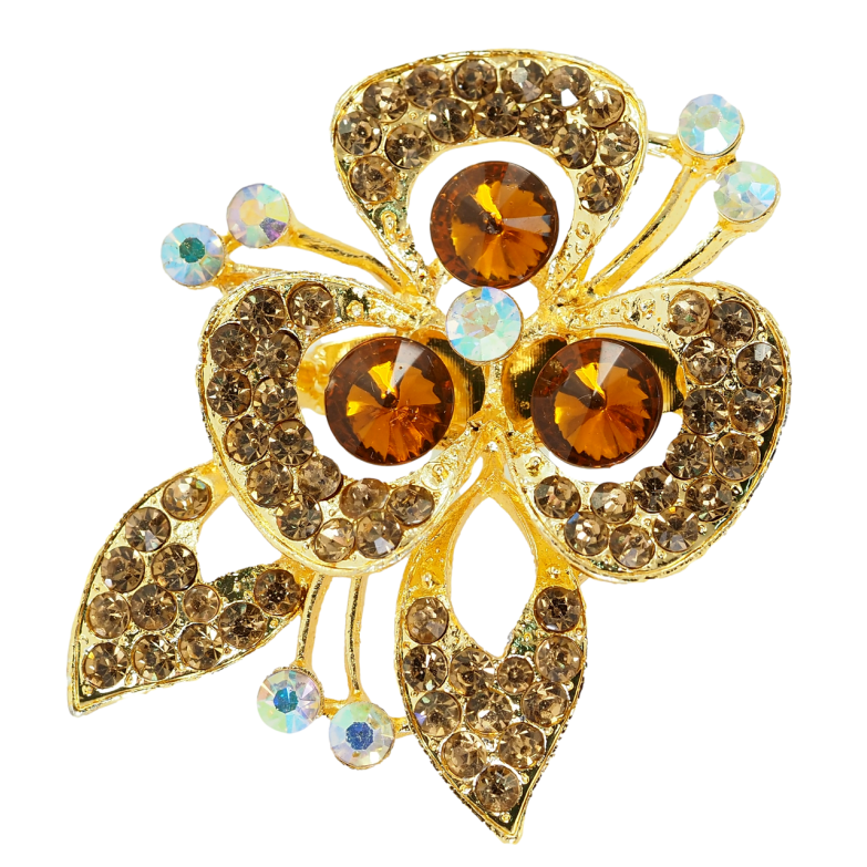 Брошь Коричневый Цветок фото №1