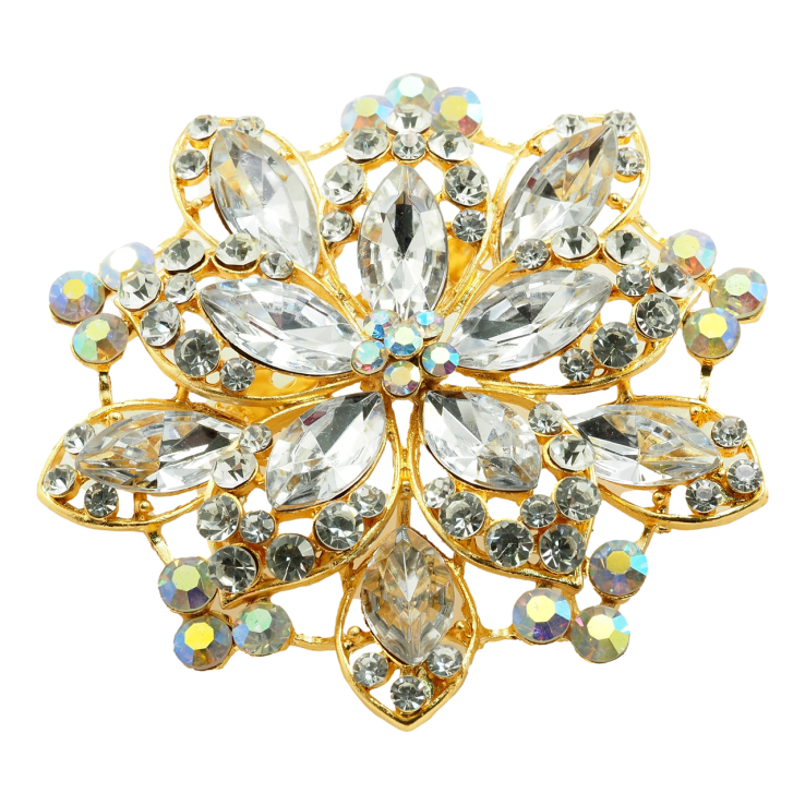 Брошь Прозрачный Цветок фото №4